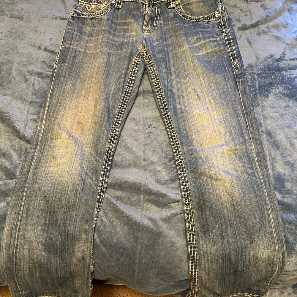 Mens Size 33 Alex Rock Revival Jeans